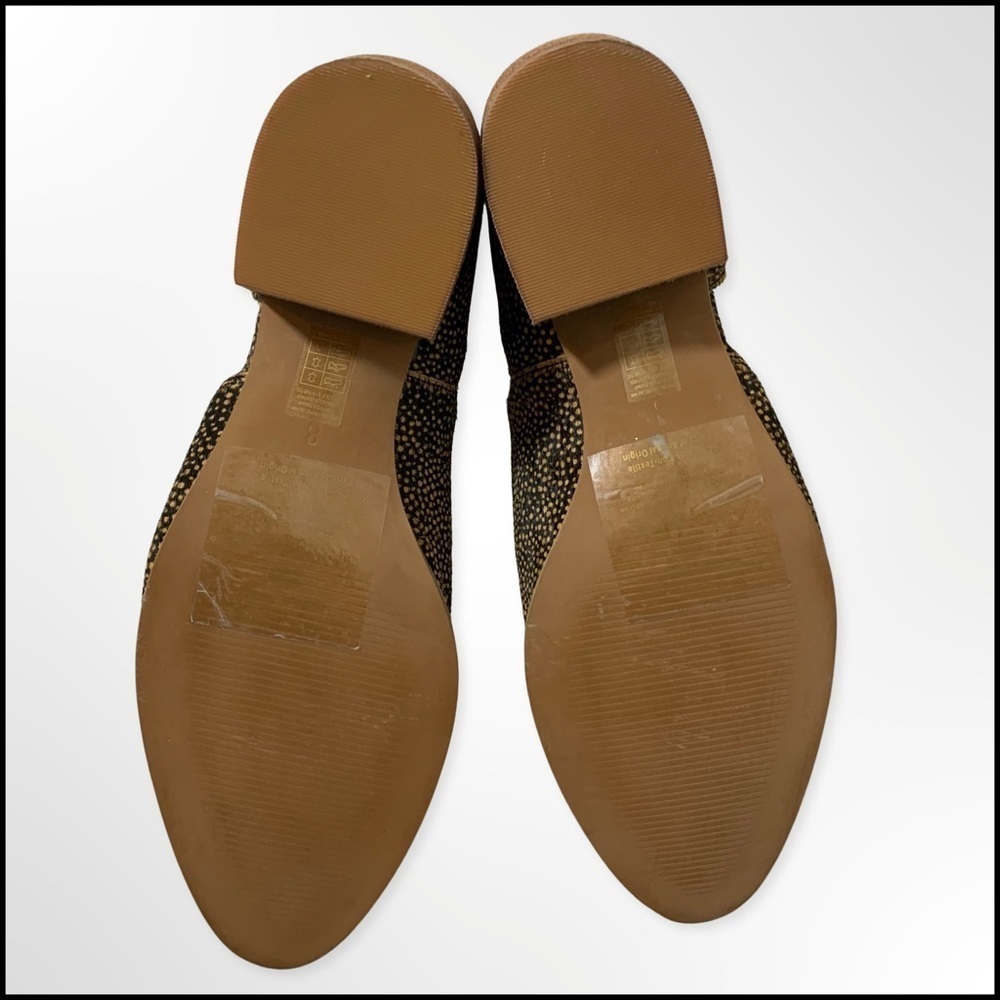 Madewell DOrsay Flats Speckled Print Leather Block Heel Women Size 8 - Picture 2 of 4